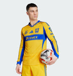 Jersey Tigres UANL 2025/26 Local Manga Larga Versión Jugador Hombre