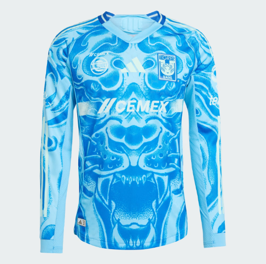Jersey Tigres UANL 2025/26 Visitante Manga Larga Versión Jugador Hombre