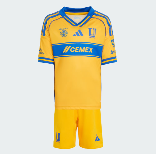 Uniforme Tigres UANL 2025/26 Local Niños