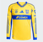 Jersey Tigres UANL 2025/26 Local Manga Larga Versión Jugador Hombre