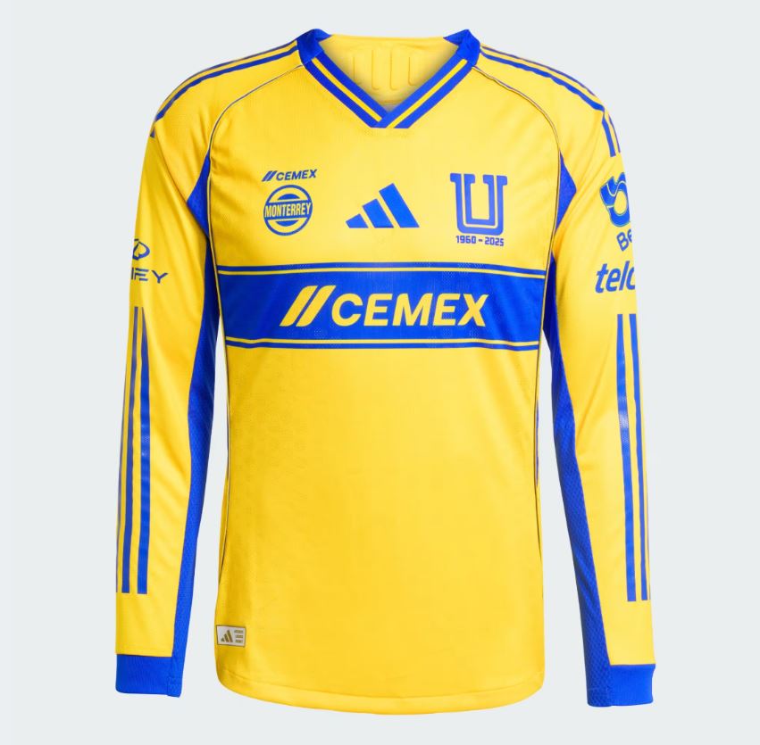 Jersey Tigres UANL 2025/26 Local Manga Larga Versión Jugador Hombre