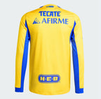 Jersey Tigres UANL 2025/26 Local Manga Larga Versión Jugador Hombre