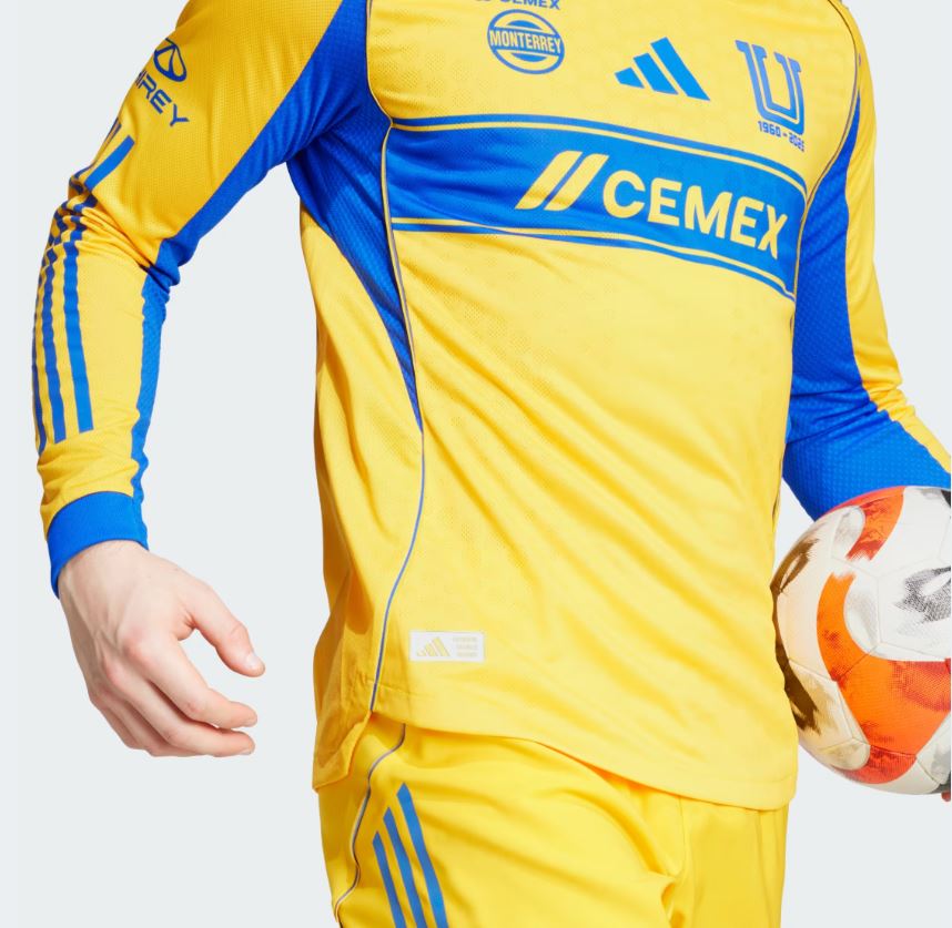 Jersey Tigres UANL 2025/26 Local Manga Larga Versión Jugador Hombre